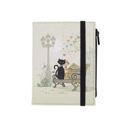 KIUB Nb Ligne A6 Pochette Pu Recycle Bug Art Couple De Chats
