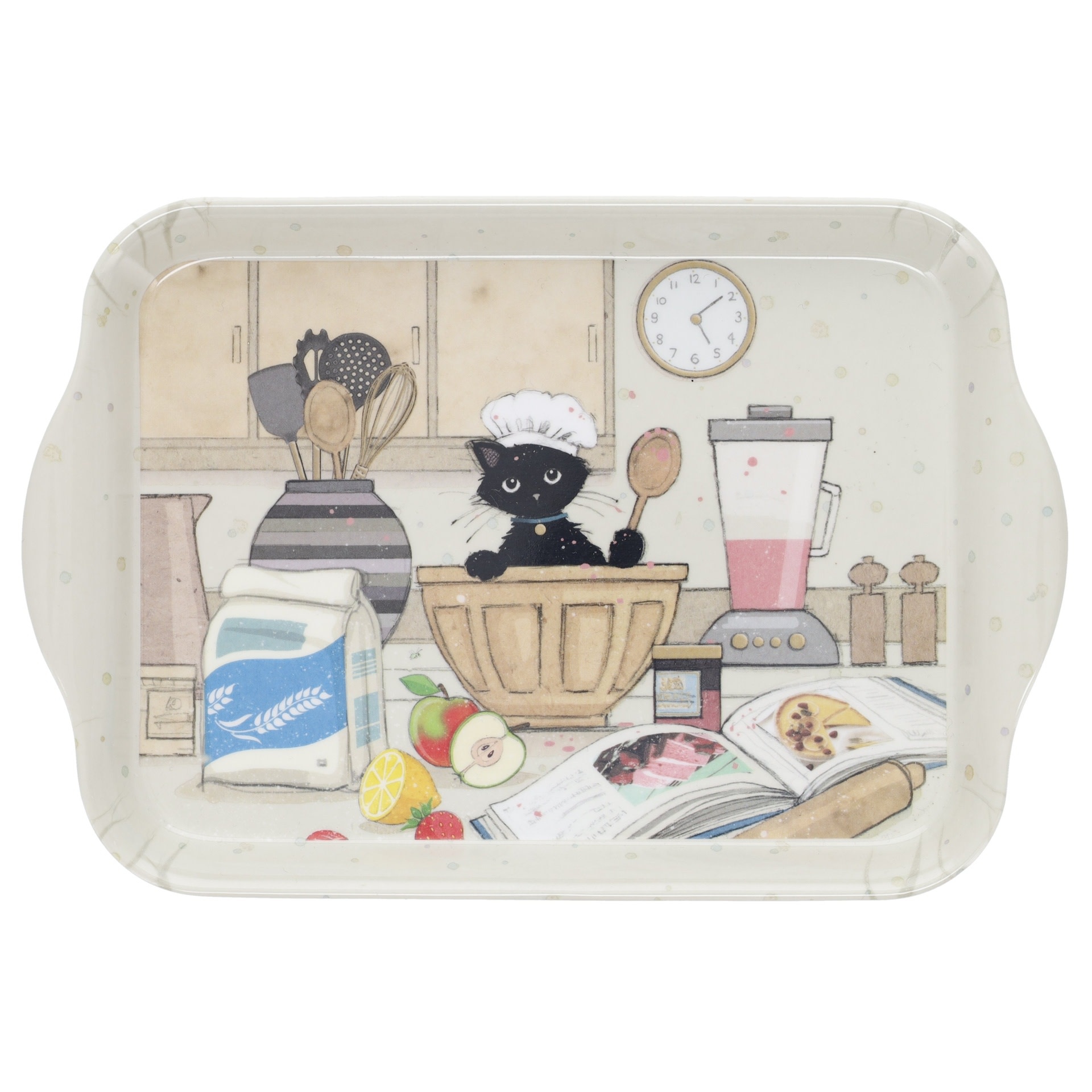 KIUB Plateau Melamine Pm Bug Art Chaton Patissier 21x14.5cm