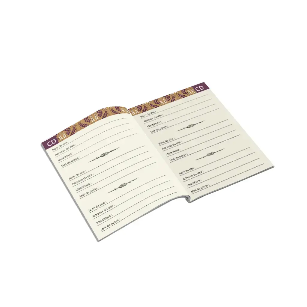 Gt Carnet Mot De Passe 48 Pages 10 X 15 Cm - Sirène