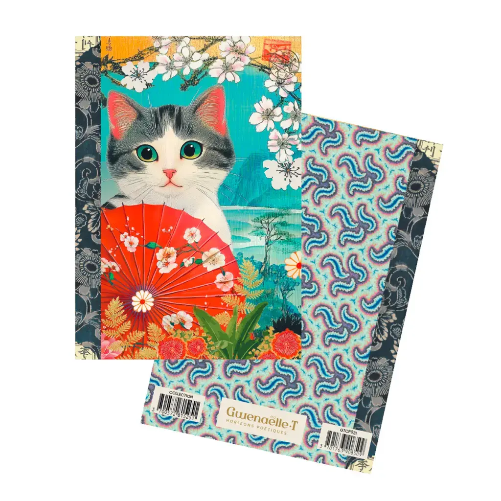 Gt Carnet Mot De Passe 48 Pages 10 X 15 Cm - Chat Japon