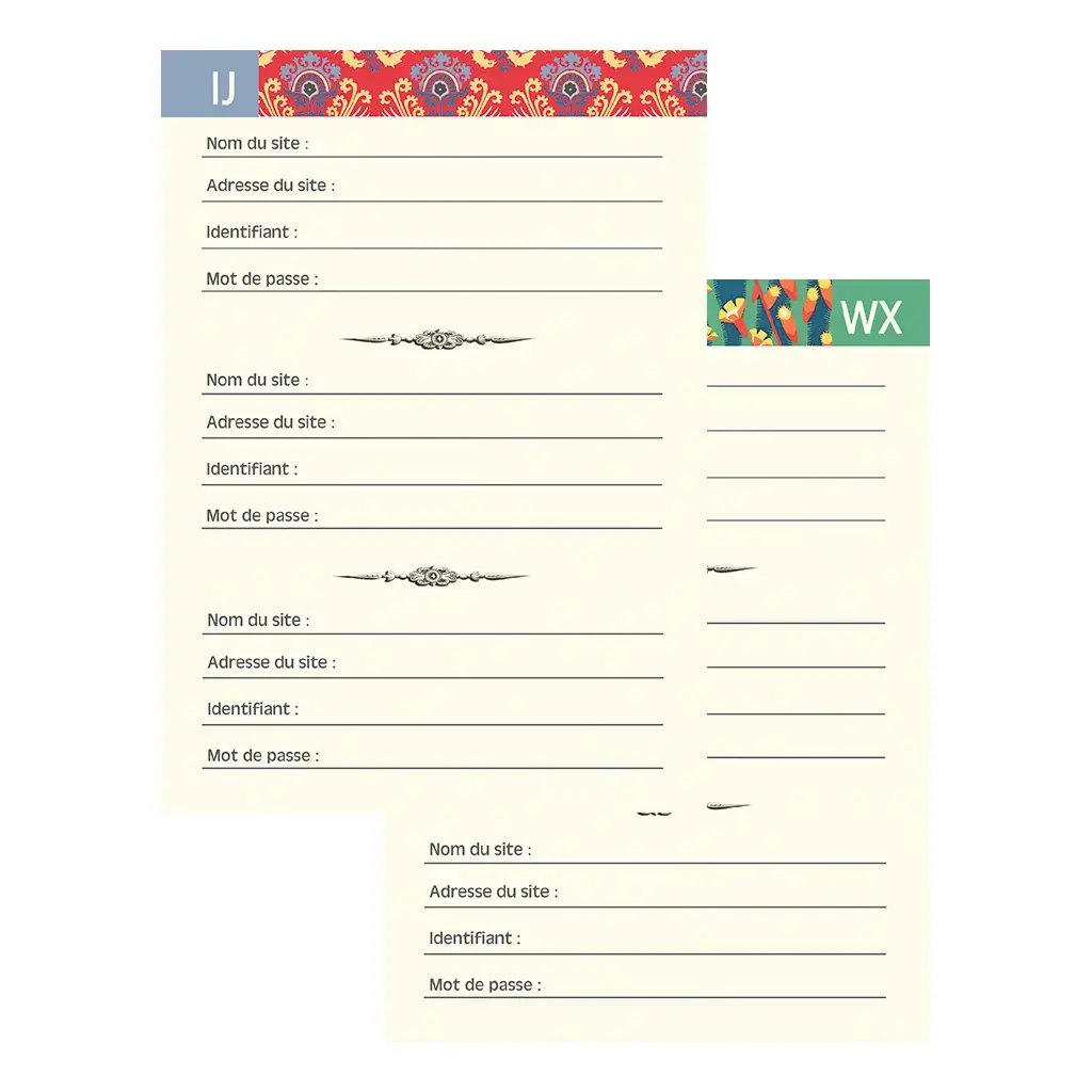 Gt Carnet Mot De Passe 48 Pages 10 X 15 Cm - Renard