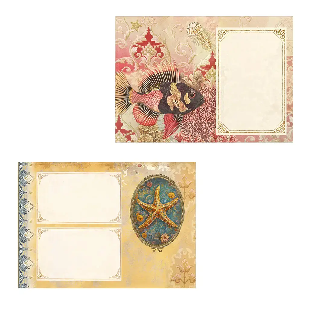 Gt Cahier Illustré 48 Pages 21x15cm - Art Nouveau Méduses