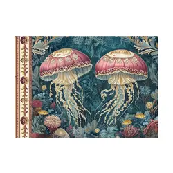 Cahier Illustré 48 Pages 21x15cm - Art Nouveau Méduses