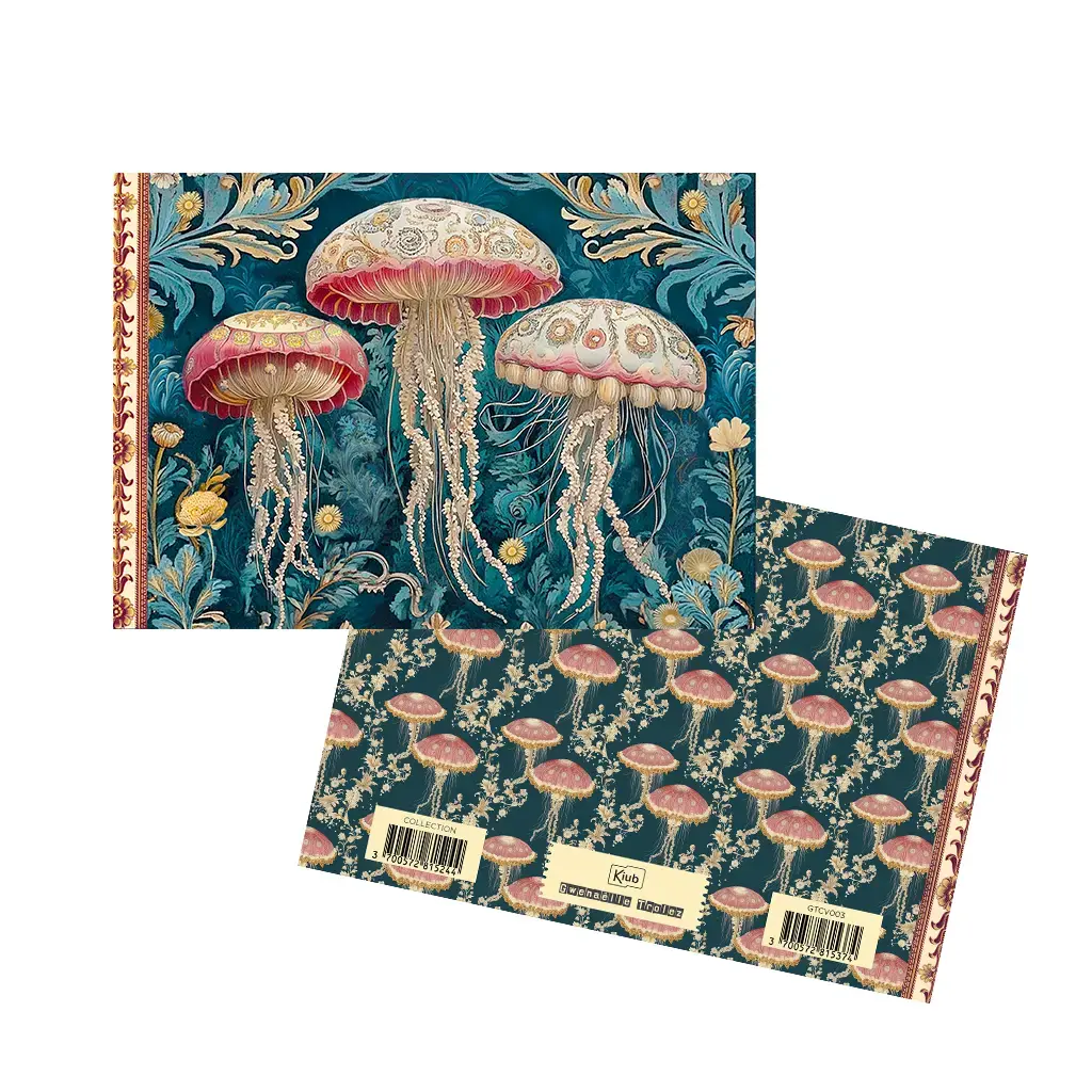 Gt Cahier Illustré 48 Pages 21x15cm - Art Nouveau Méduses