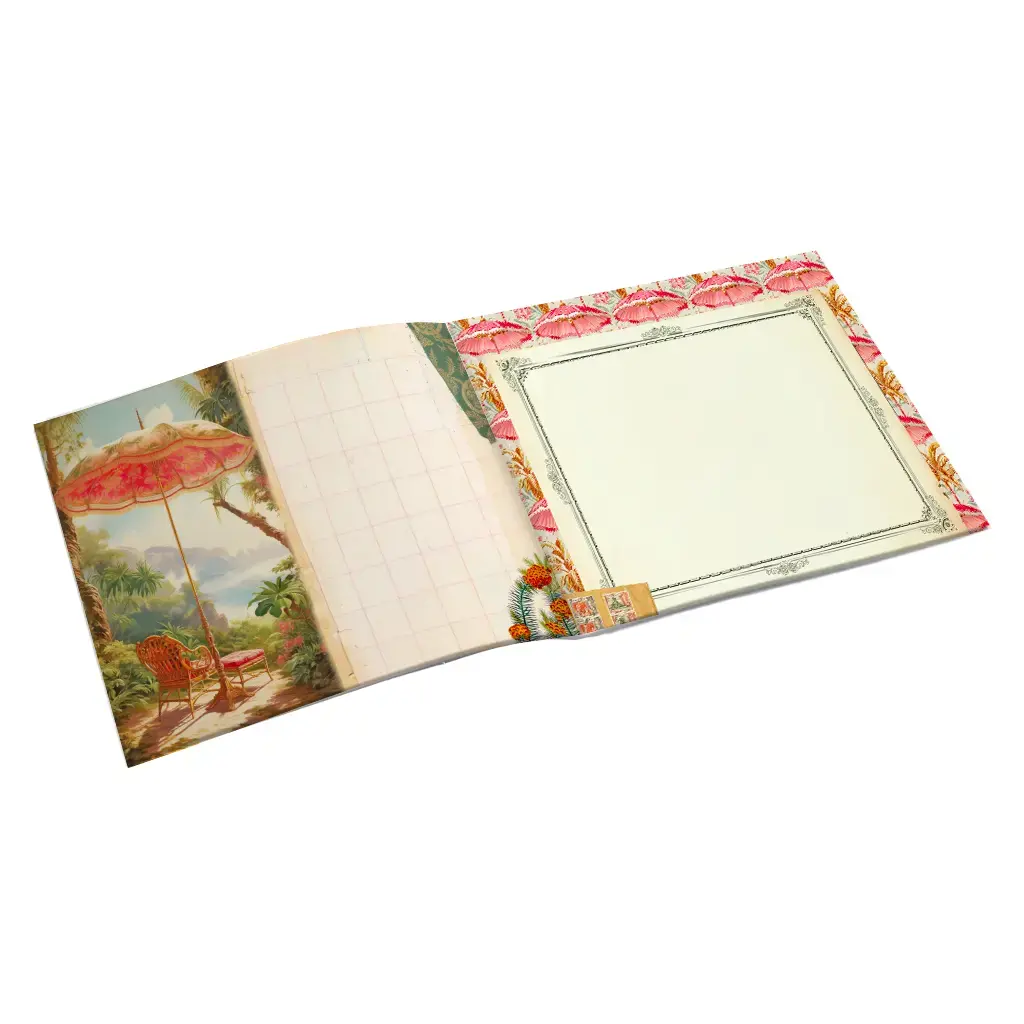 Gt Cahier Illustré 48 Pages 21x15cm - Jardins Exotiques