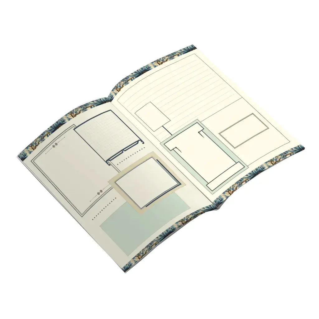 Gt Cahier A Thème 48 Pages 15x21cm - Journal Pattern Poisson Rose