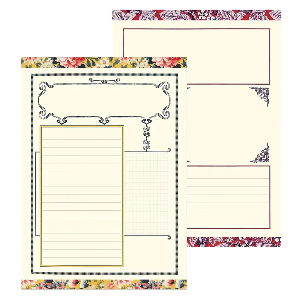 Gt Cahier A Thème 48 Pages 15x21cm - Journal Pattern Poisson Rose