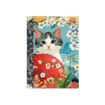 Gt Carnet De Notes 48 Pages 10.5 X 15 Cm - Chat Japon