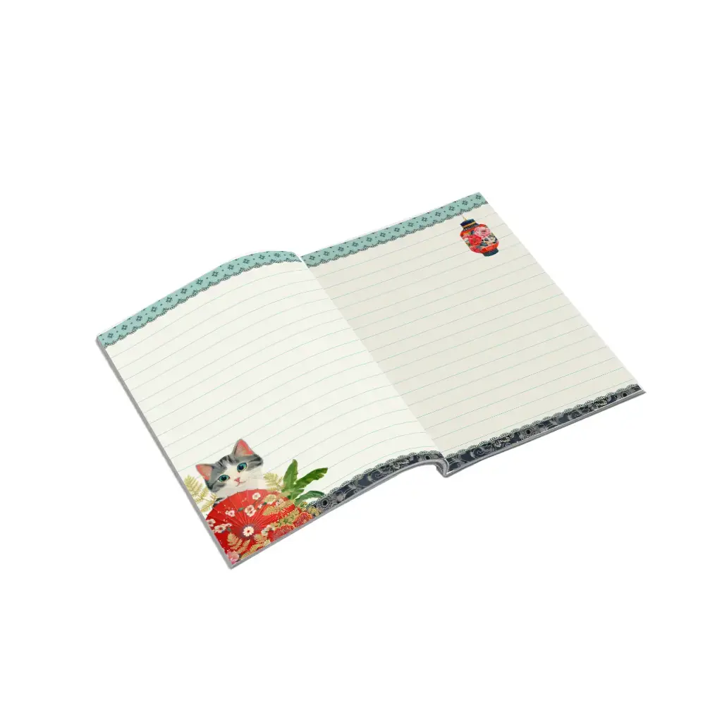Gt Carnet De Notes 48 Pages 10.5 X 15 Cm - Chat Japon