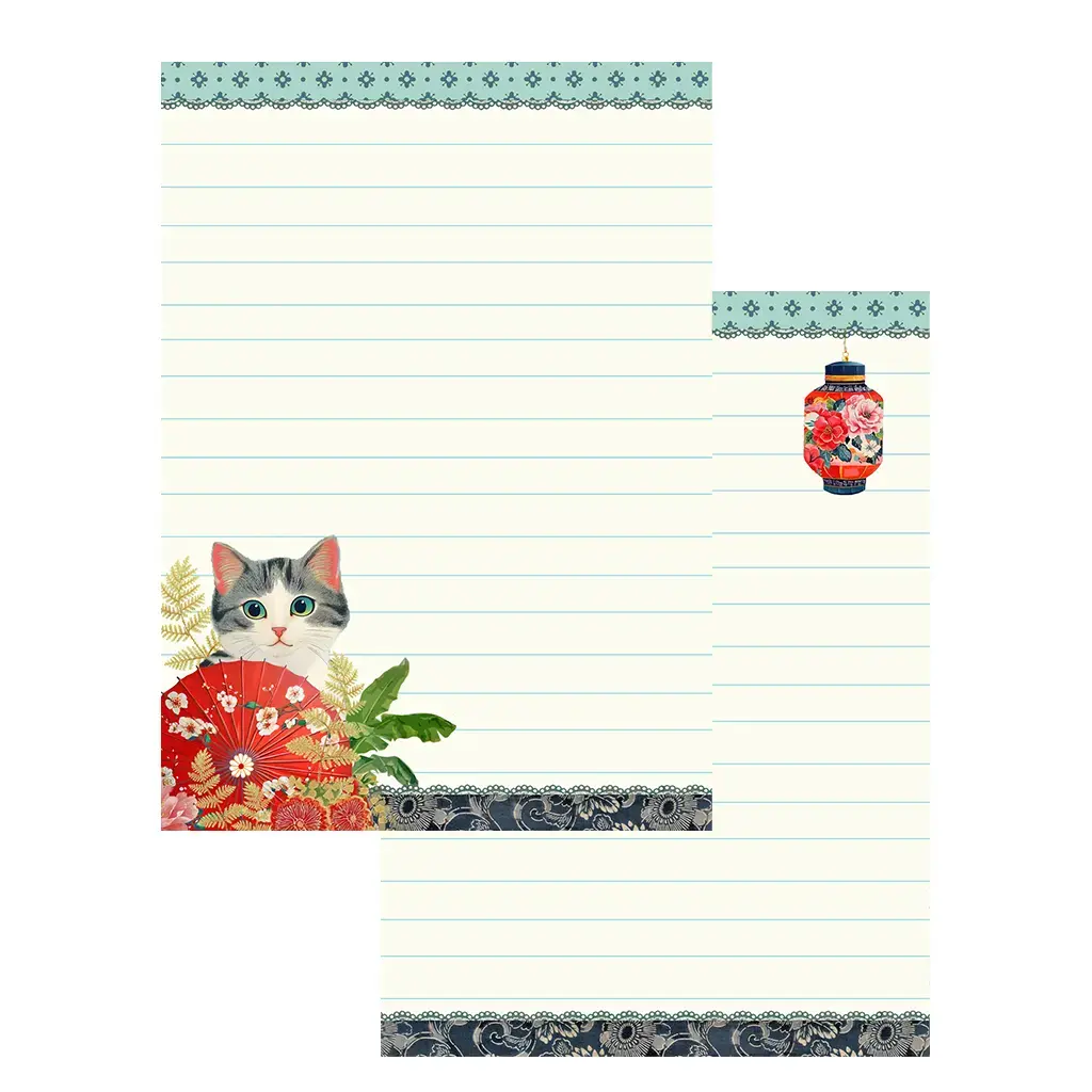 Gt Carnet De Notes 48 Pages 10.5 X 15 Cm - Chat Japon