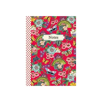 Carnet De Notes 48 Pages 10.5 X 15 Cm - Pattern Rouge Papillons