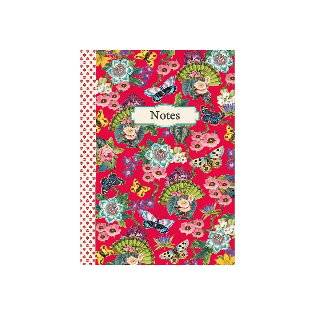 Gt Carnet De Notes 48 Pages 10.5 X 15 Cm - Pattern Rouge Papillons