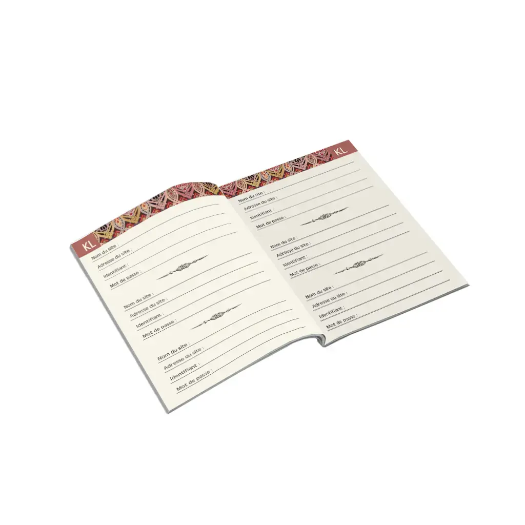 Gt Carnet Mot De Passe 48 Pages 10 X 15 Cm - Fleur