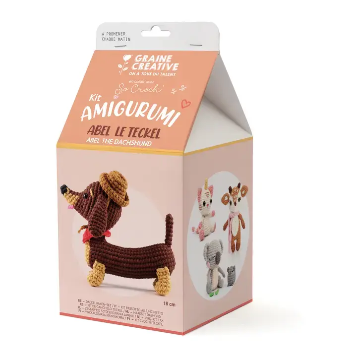 GRAINE CREATIVE Kit Amigurumi Teckel 180Mm