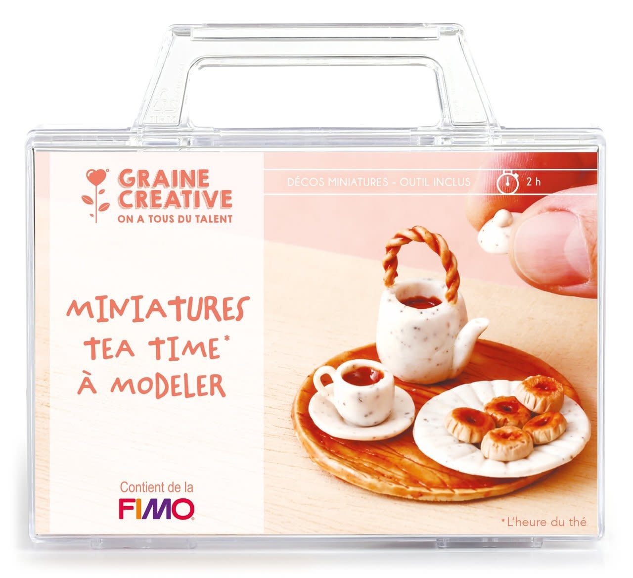 GRAINE CREATIVE Mallette Fimo Miniature Tea Time
