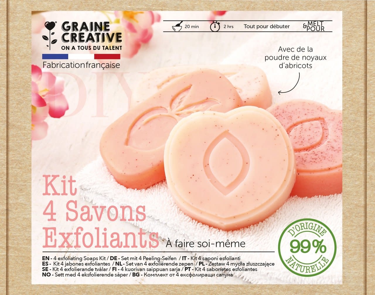 GRAINE CREATIVE Kit Diy Savons Exfoliant Abricot