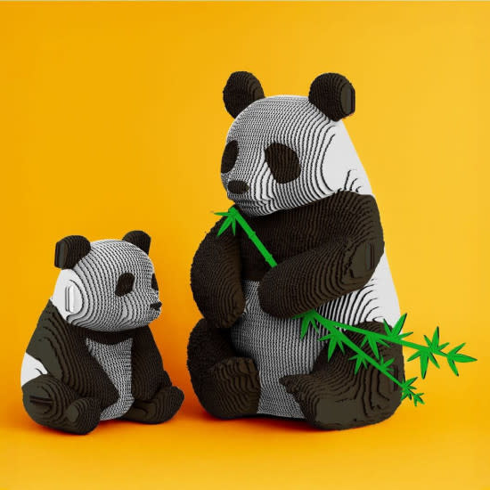 Cartonic Sculpture-Puzzle 3D - La famille Panda