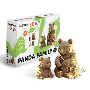 CARTONIC Sculpture-Puzzle 3D - La famille Panda