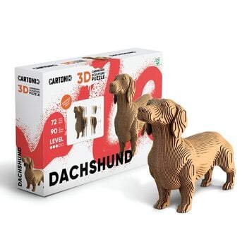 CARTONIC Sculpture-Puzzle 3D - Chien Dachsund