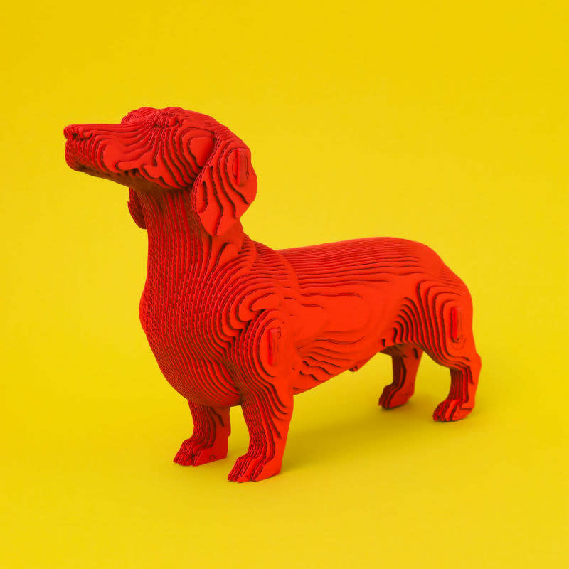 Cartonic Sculpture-Puzzle 3D - Chien Dachsund