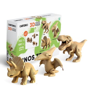 CARTONIC Sculpture-Puzzle 3D - Trio Dinosaures