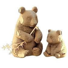 Cartonic Sculpture-Puzzle 3D - La famille Panda