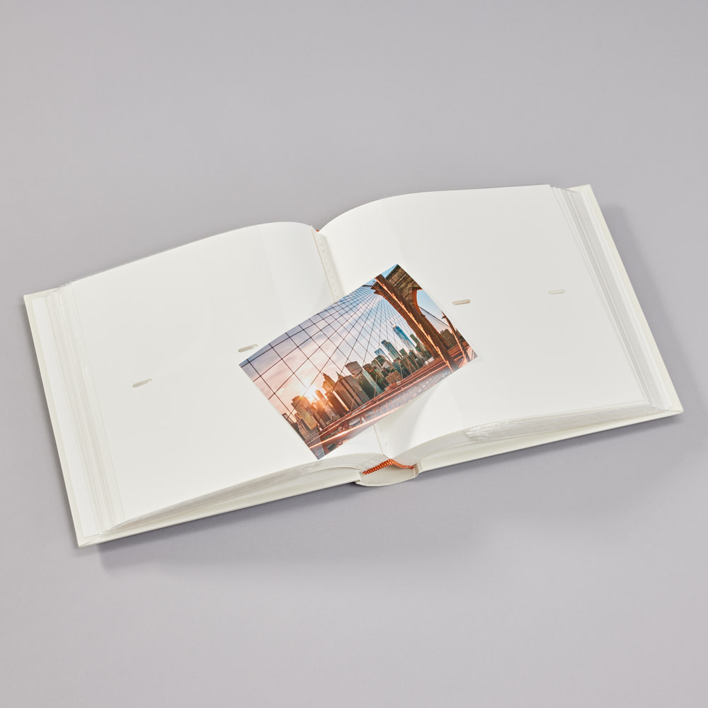 SEMIKOLON Album photos 200 Pochettes avec fenêtre Noir pages crème 23x22,3cm