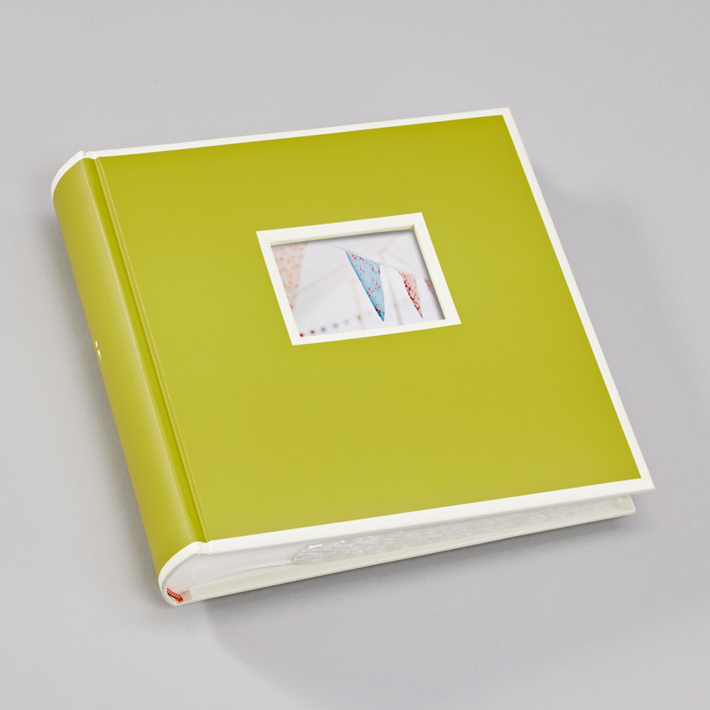 SEMIKOLON Album photos 200 Pochettes avec fenêtre Matcha pages crème 23x22,3cm