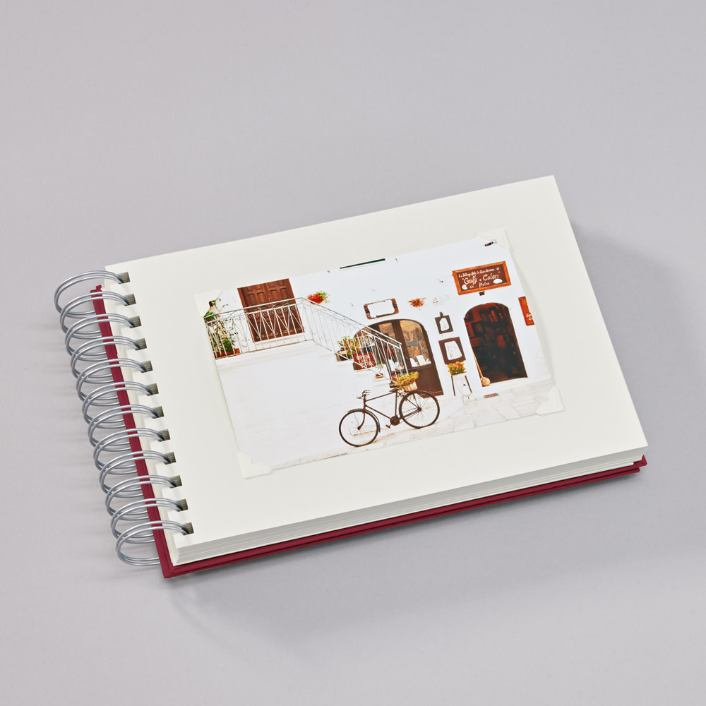 SEMIKOLON Album photos spiralé Mini Mucho Bordeaux pages crème 23x16cm