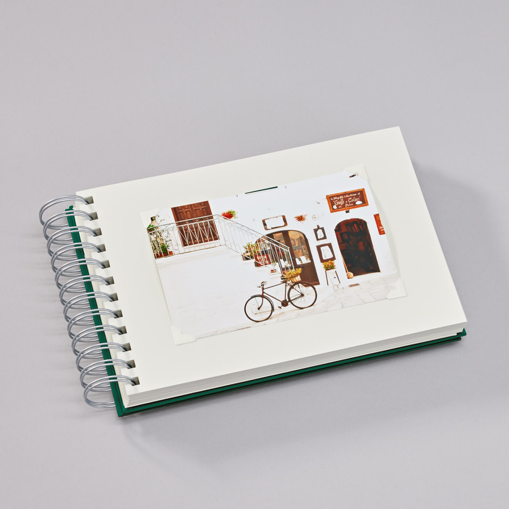 SEMIKOLON Album photos spiralé Mini Mucho Vert Forêt pages crème 23x16cm