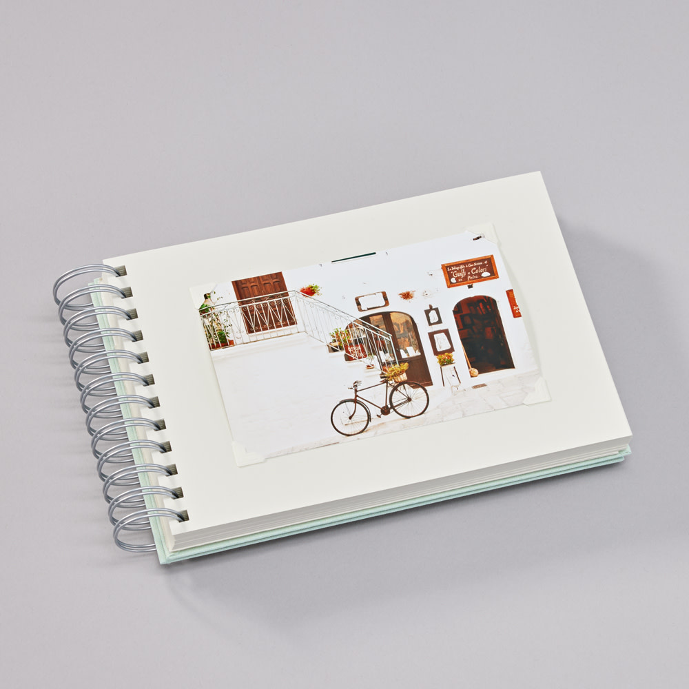 SEMIKOLON Album photos spiralé Mini Mucho Vert Mousse pages crème 23x16cm