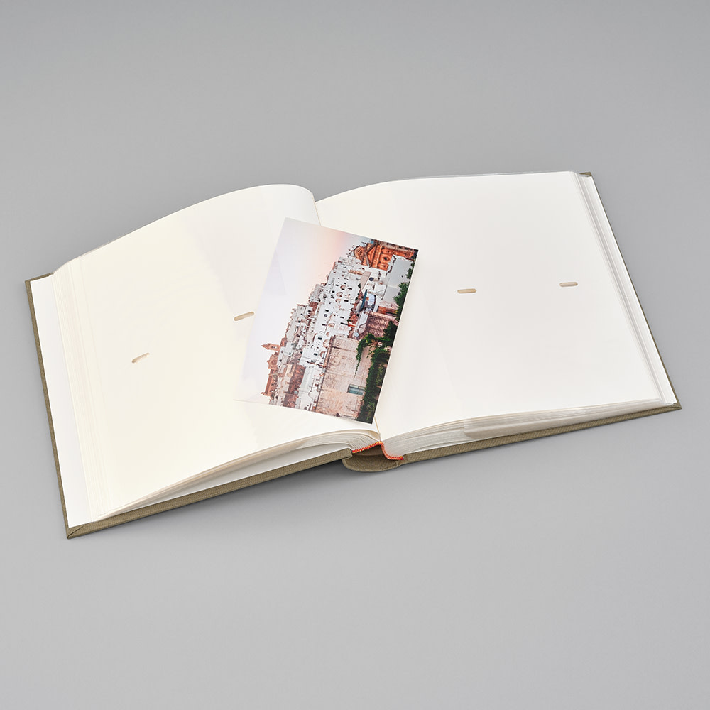 SEMIKOLON Album photos Classic 200 Pochettes Fango pages crème 23x22cm