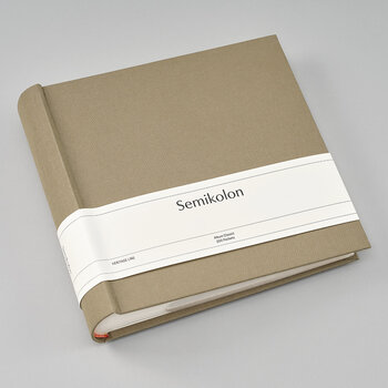 SEMIKOLON Album photos Classic 200 Pochettes Fango pages crème 23x22cm