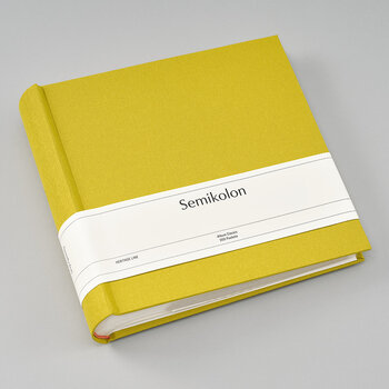 SEMIKOLON Album photos Classic 200 Pochettes Matcha pages crème 23x22cm