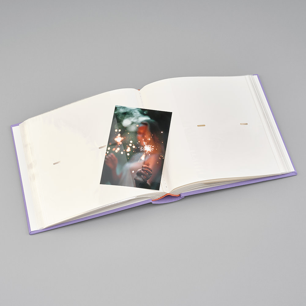 SEMIKOLON Album photos Classic 200 Pochettes Lilac Silk pages crème 23x22cm