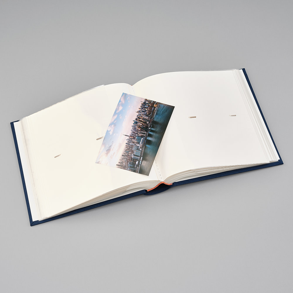 SEMIKOLON Album photos Classic 200 Pochettes Marine pages crème 23x22cm