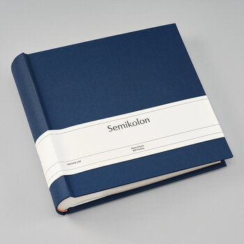 SEMIKOLON Album photos Classic 200 Pochettes Marine pages crème 23x22cm