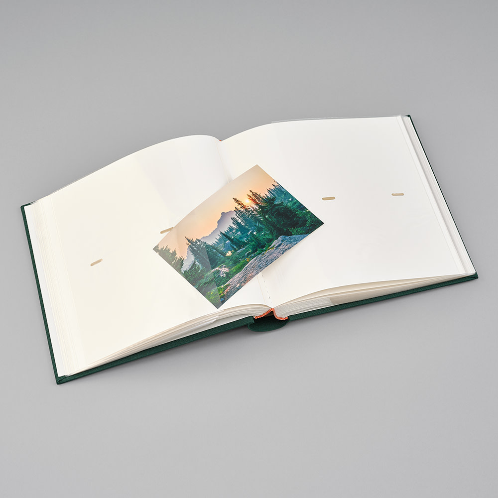 SEMIKOLON Album photos Classic 200 Pochettes Vert Fôret pages crème 23x22cm