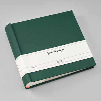 SEMIKOLON Album photos Classic 200 Pochettes Vert Fôret pages crème 23x22cm