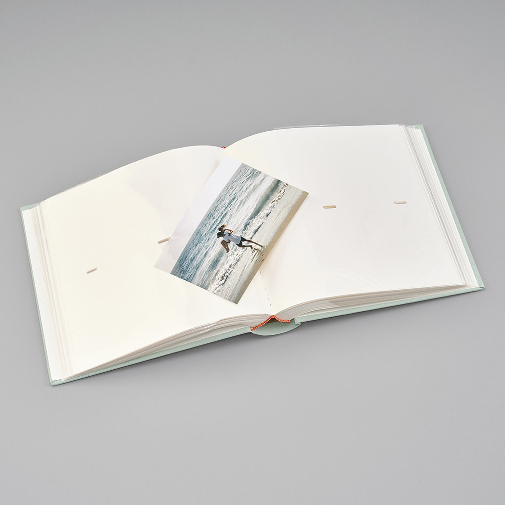 SEMIKOLON Album photos Classic 200 Pochettes Vert mousse pages crème 23x22cm