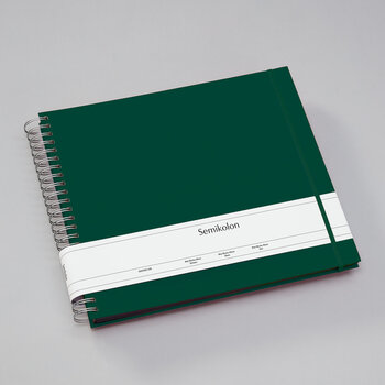 SEMIKOLON Album photos spiralé Maxi Mucho Vert Forêt pages noires 34,5x30cm