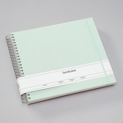 SEMIKOLON Album photos spiralé Maxi Mucho Vert Mousse pages crème 34,5x30cm