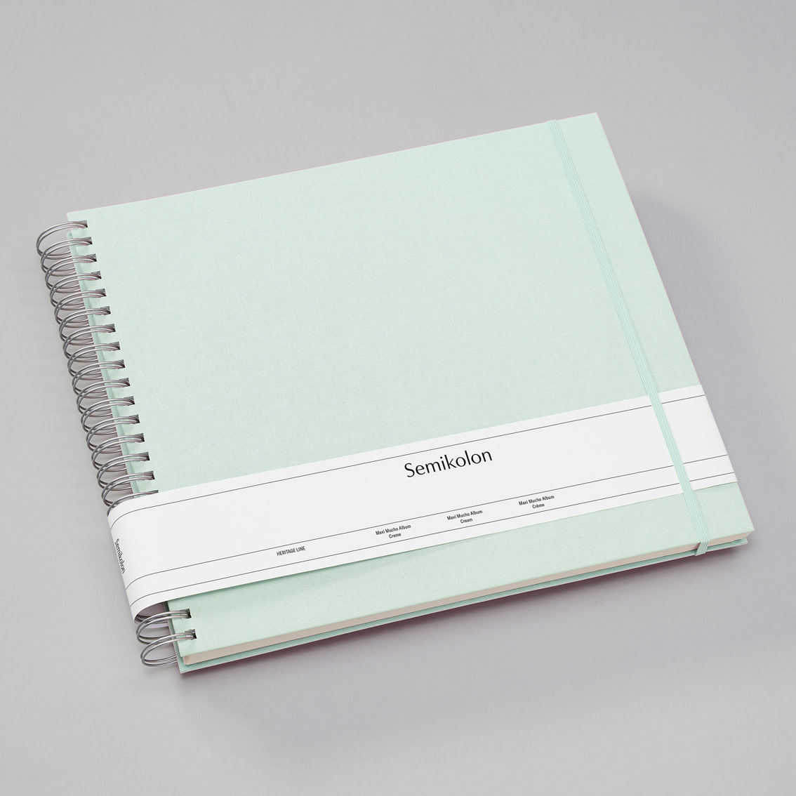 SEMIKOLON Album photos spiralé Maxi Mucho Vert Mousse pages crème 34,5x30cm