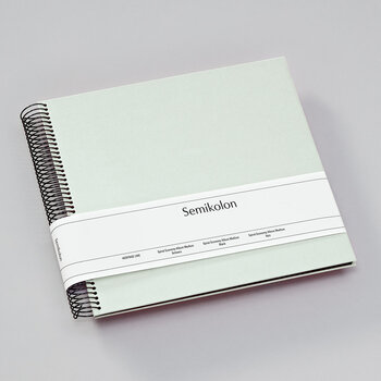 SEMIKOLON Album photos spiralé Economy Medium Vert Mousse pages noires 23x24,5cm