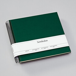SEMIKOLON Album photos spiralé Economy Medium Vert Forêt pages crème 23x24,5cm