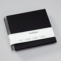 SEMIKOLON Album photos spiralé Economy Medium Noir pages noires 23x24,5cm