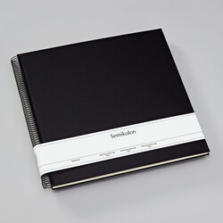 SEMIKOLON Album photos spiralé Economy Large Noir pages crème 34,5×33,2cm
