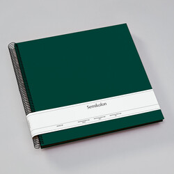 SEMIKOLON Album photos spiralé Economy Large Vert Forêt pages noires 34,5x33,2cm