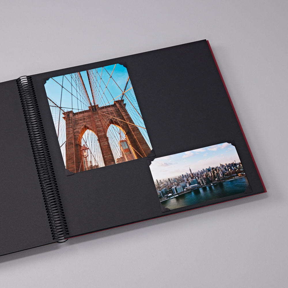 SEMIKOLON Album photos spiralé Economy Large Noir pages noires 34,5×33,2cm