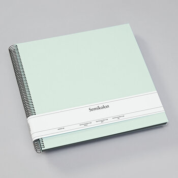 SEMIKOLON Album photos spiralé Economy Large Vert Mousse pages noires 34,5x33,2cm